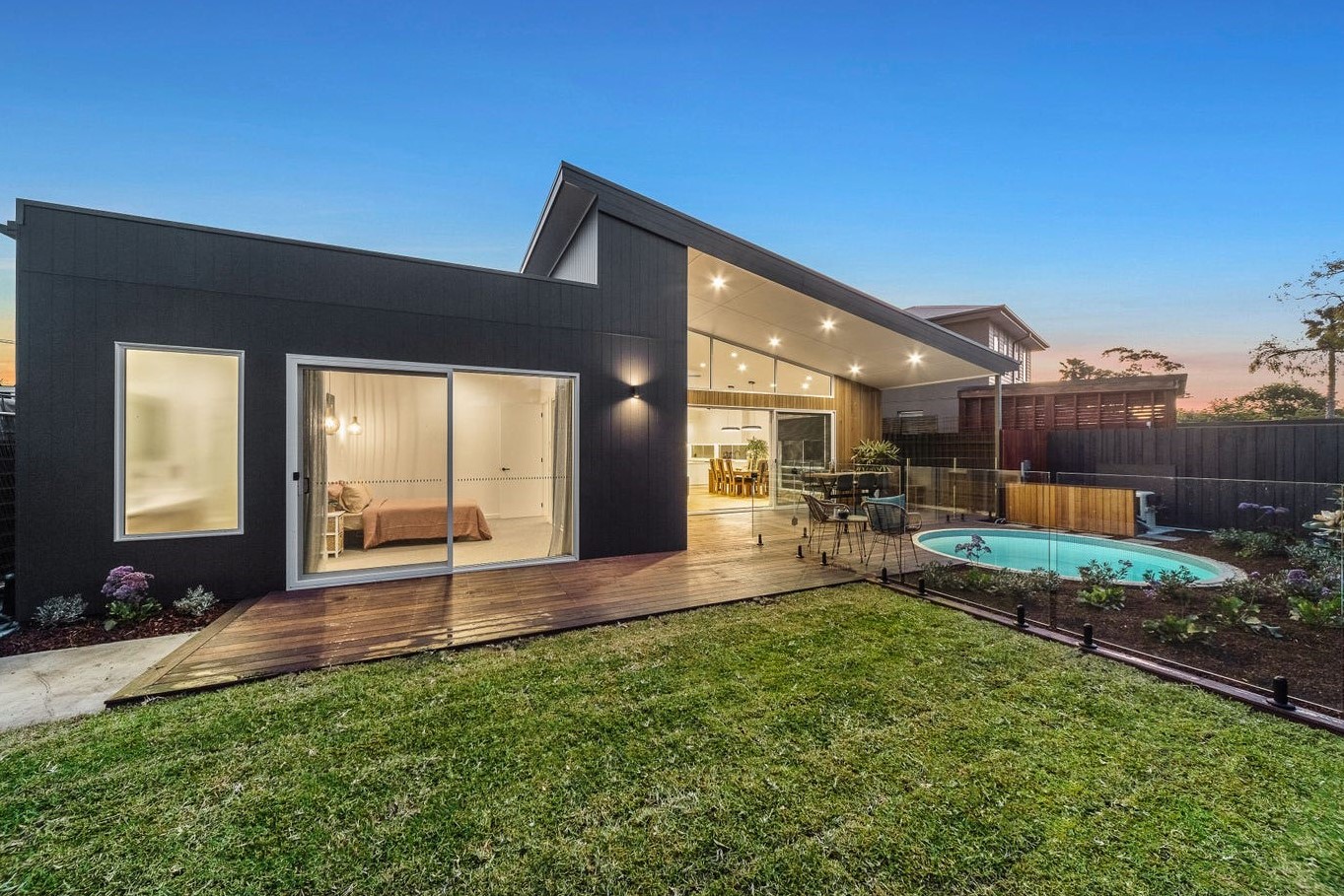 Well designed home with pool.